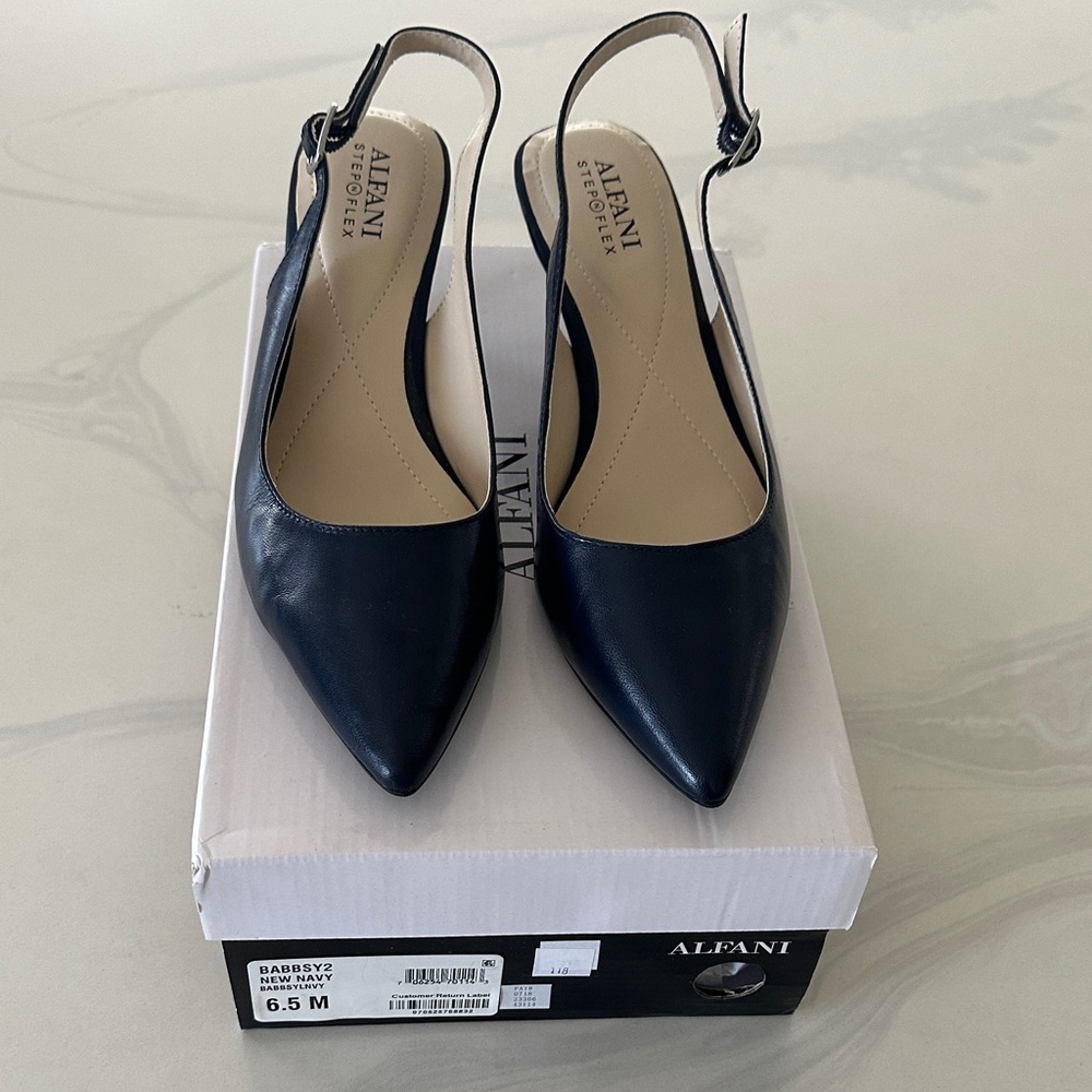 Alfani Women's Navy Slingback Heels